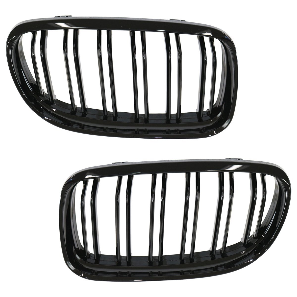 BMW 3シリーズ E90 E91 2008-2012年 後期 全車 Mスポーツ M3 ルック キドニー ダブルフィン グリル ブラック 艶あり黒 ABS製拍卖