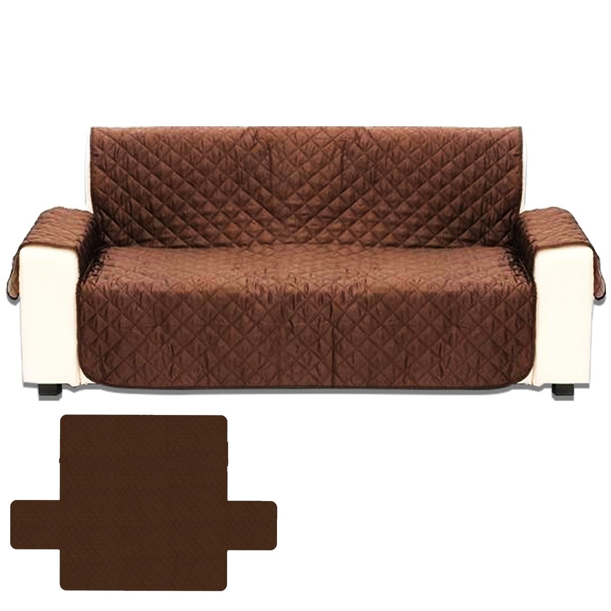 洗濯 可 ソファー カバー 3人掛け 用 幅155cm 肘あり ブラウン 犬 猫 ペット 毛 爪とぎ 傷 汚れ ダニ 保護 食べ 飲み こぼし拍卖