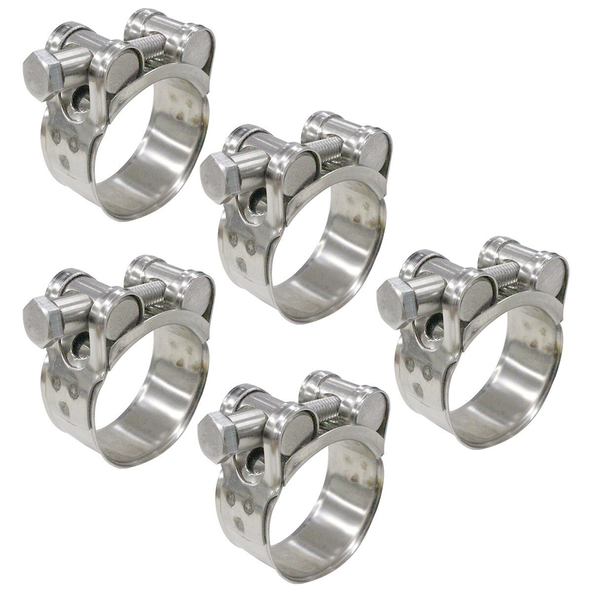 5個セット 強力 Tボルトクランプ マフラーバンド 36-39mm ホース バンド ステンレスマフラークランプ拍卖