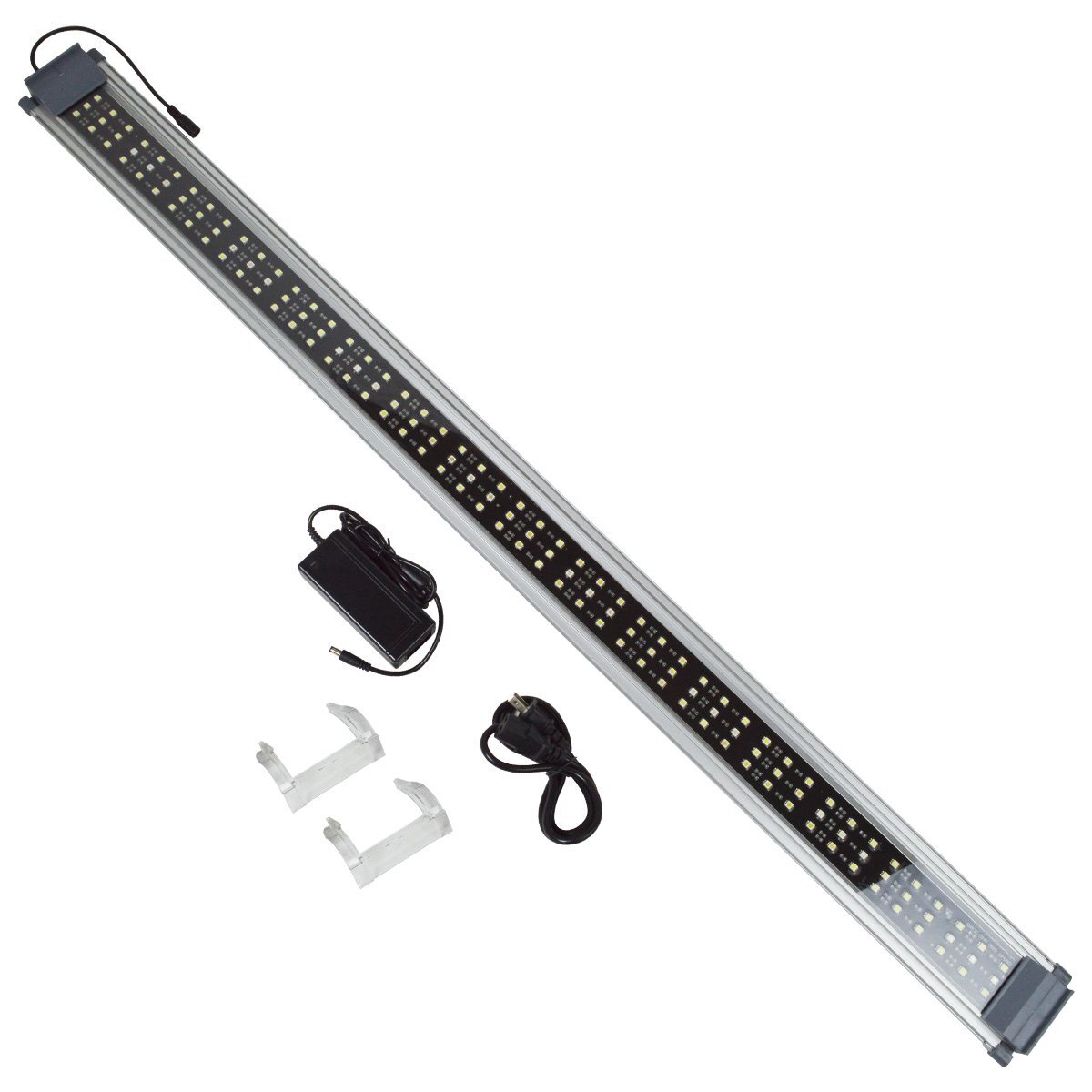 120cm-125cm 水槽用 照明 LED ライト ブルー×ホワイト 青/白 シルバー枠 アクアリウム ライト LED 照明 水槽 サンゴ 熱帯魚拍卖