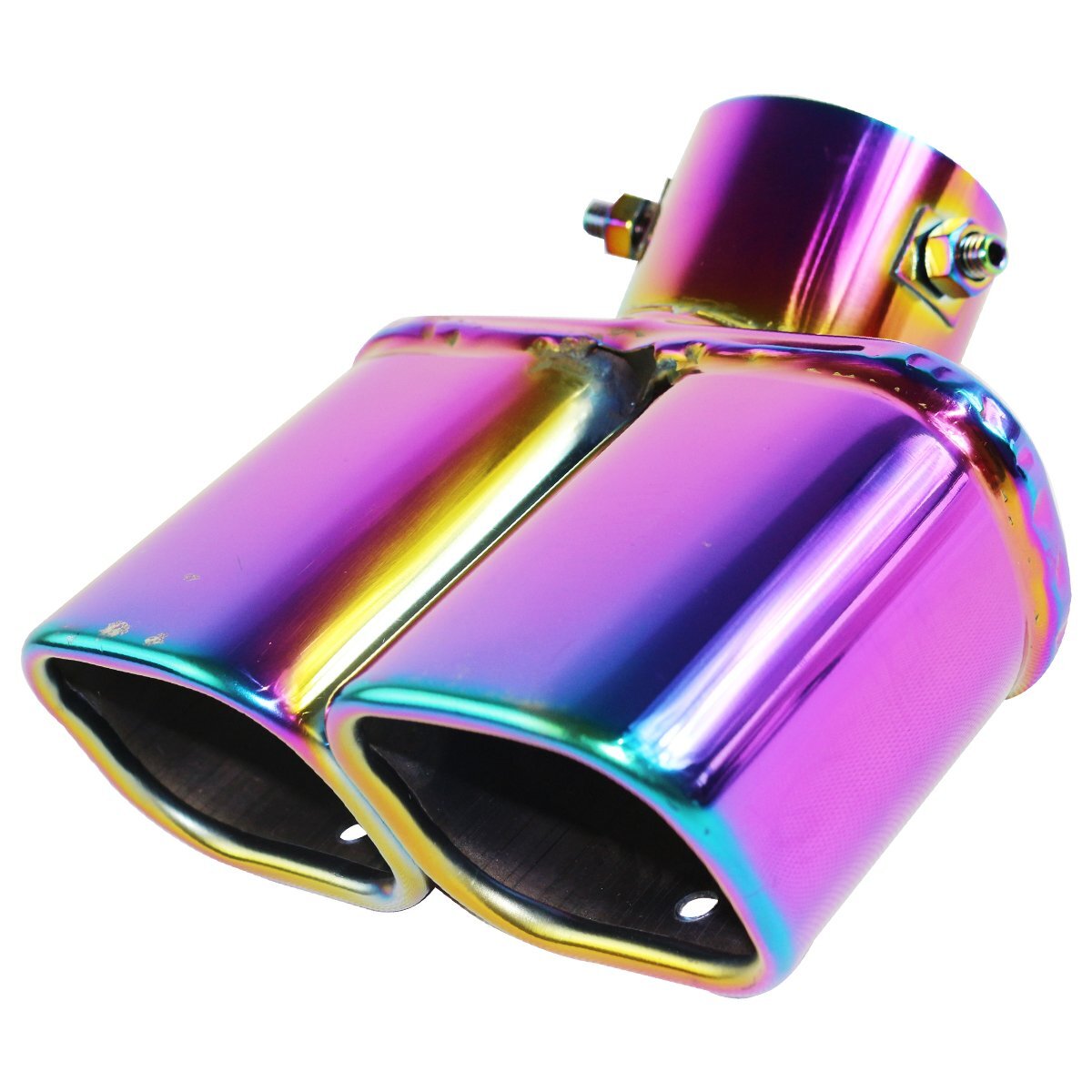 チタン カラー トヨタ ノア ヴォクシー NOAH VOXY 70系 デュアル スクエア マフラー カッター 2本出し ステンレス メッキ拍卖