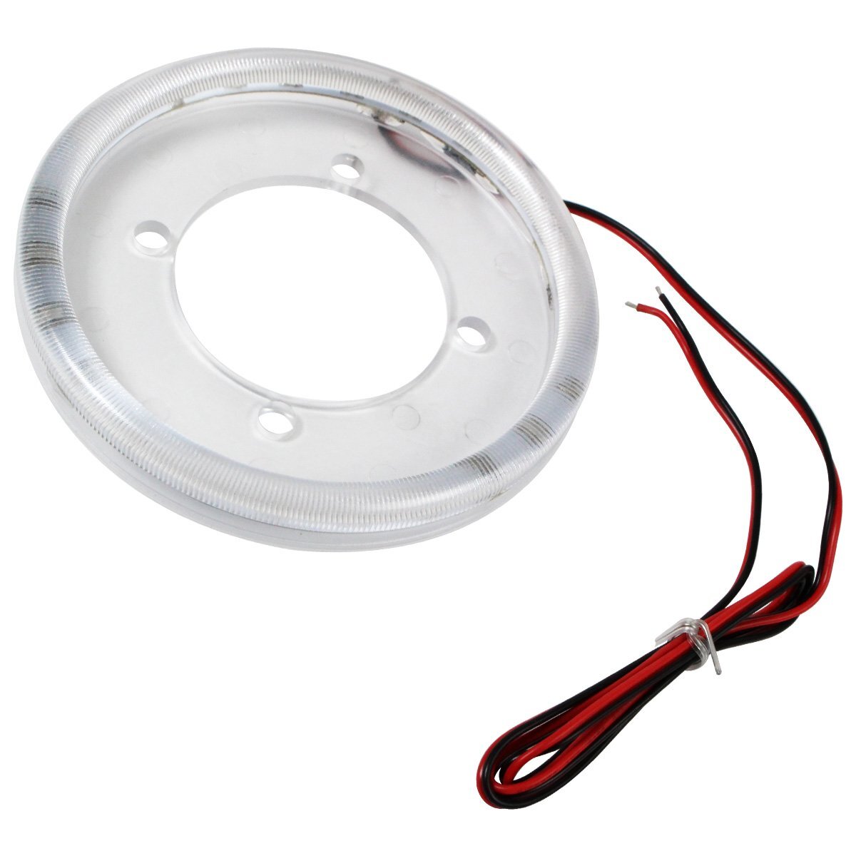 【送料220円】汎用 サイドマーカー用 エンジェルリング 『赤/レッド』固定ネジピッチ60mm 内径88mm 12V/24V対応 車幅灯 路肩灯 トラック拍卖