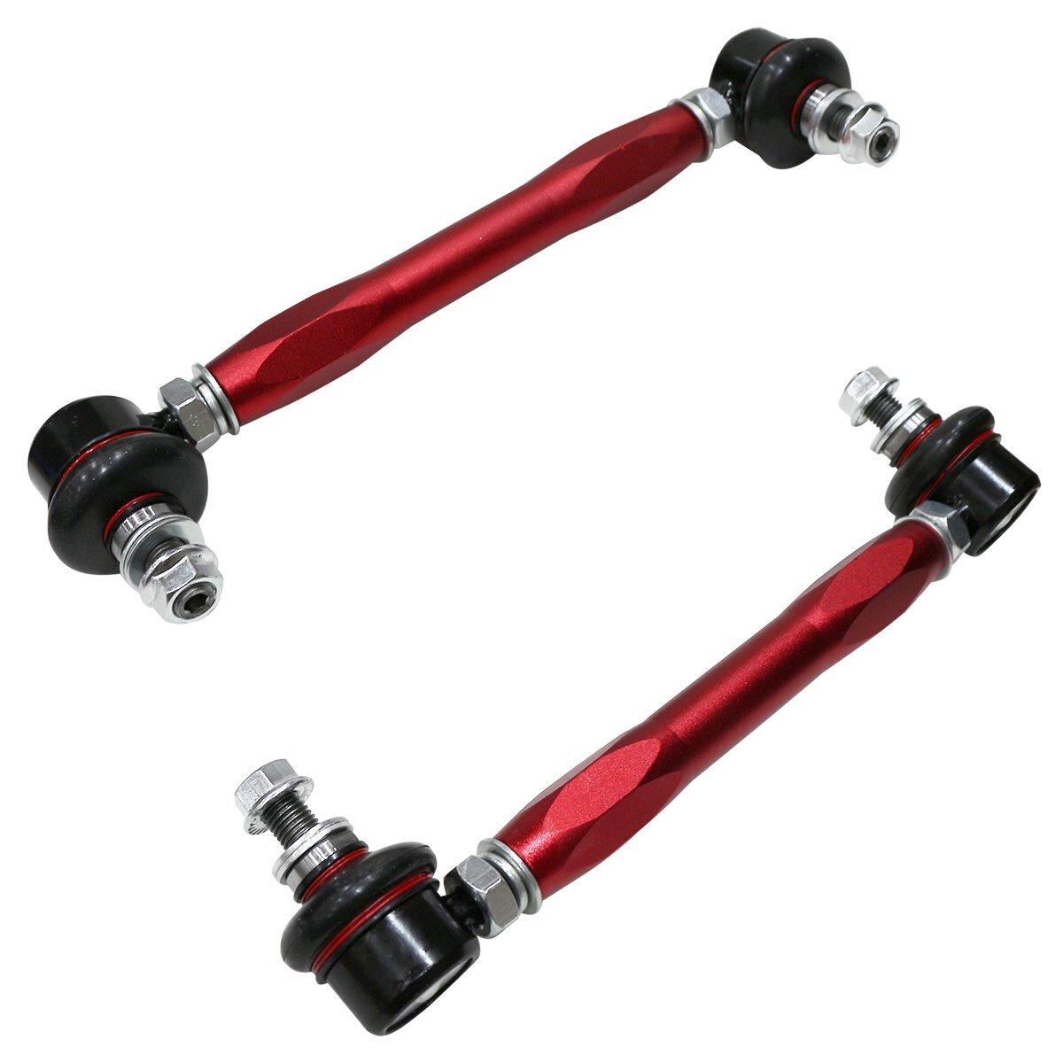 モビリオ GB1 GB2 フロント レッド/赤 調整式 スタビライザーリンク 左右セット拍卖