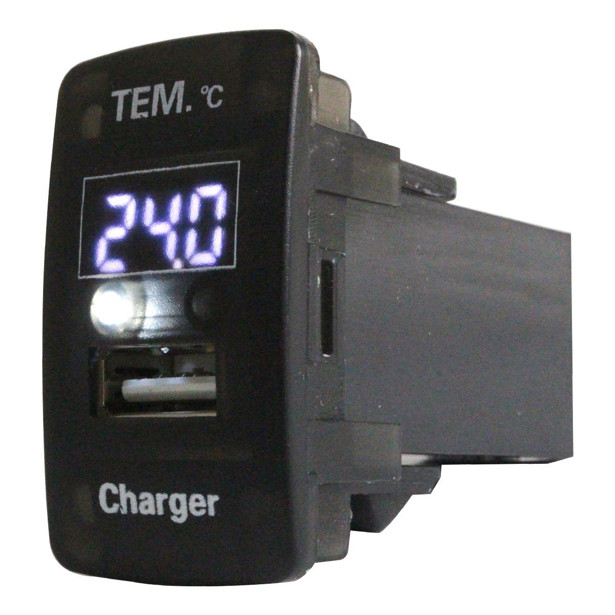 『ホンダA』 ライフ JC1 JC2 H20.11~H26.4 LED/ホワイト 温度計+USBポート 充電 12V 2.1A 増設 パネル USBスイッチホールカバー 電源拍卖