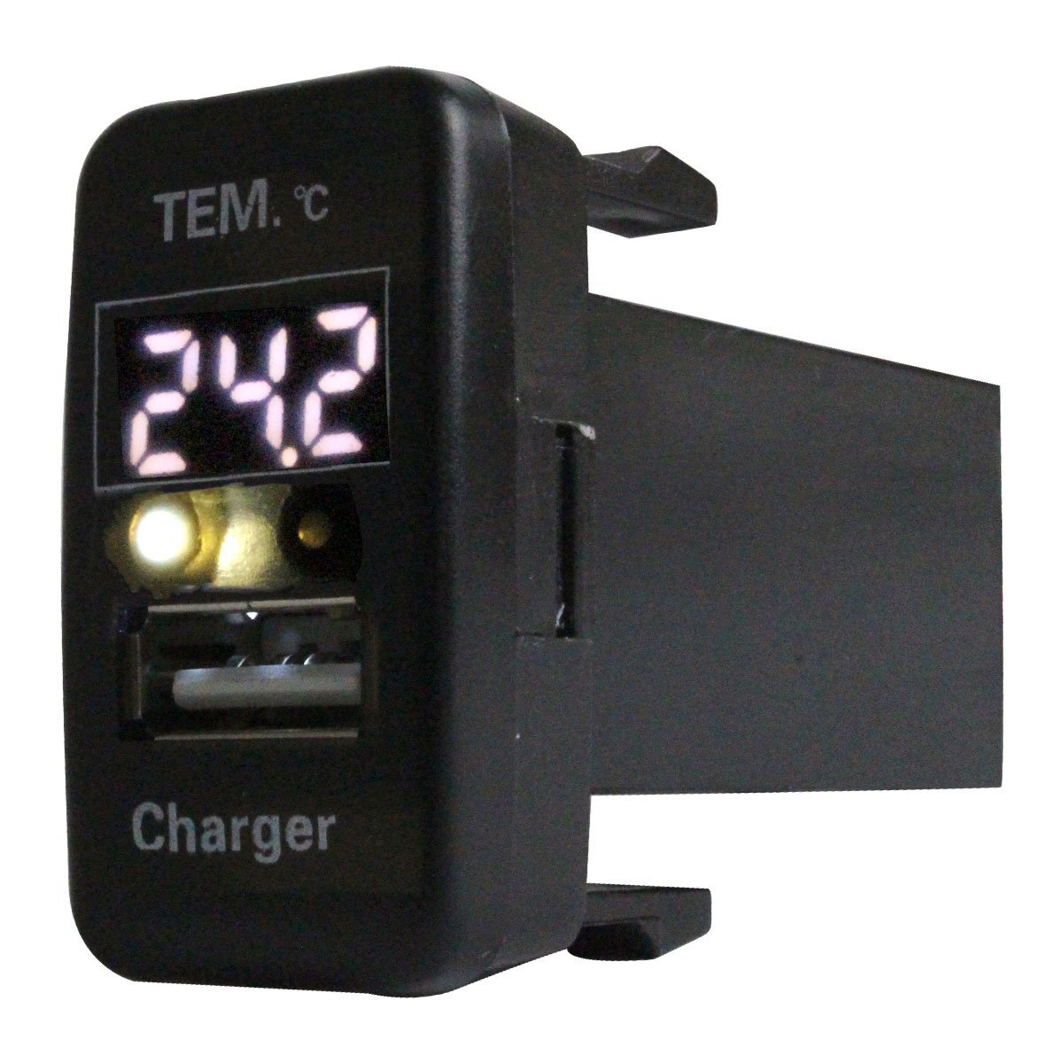 『トヨタB』 Opa オーパ ACT/ZCT10系 H12.4~H17.8 LED/ホワイト 温度計+USBポート 充電 12V 2.1A パネル USBスイッチホールカバー 電源拍卖