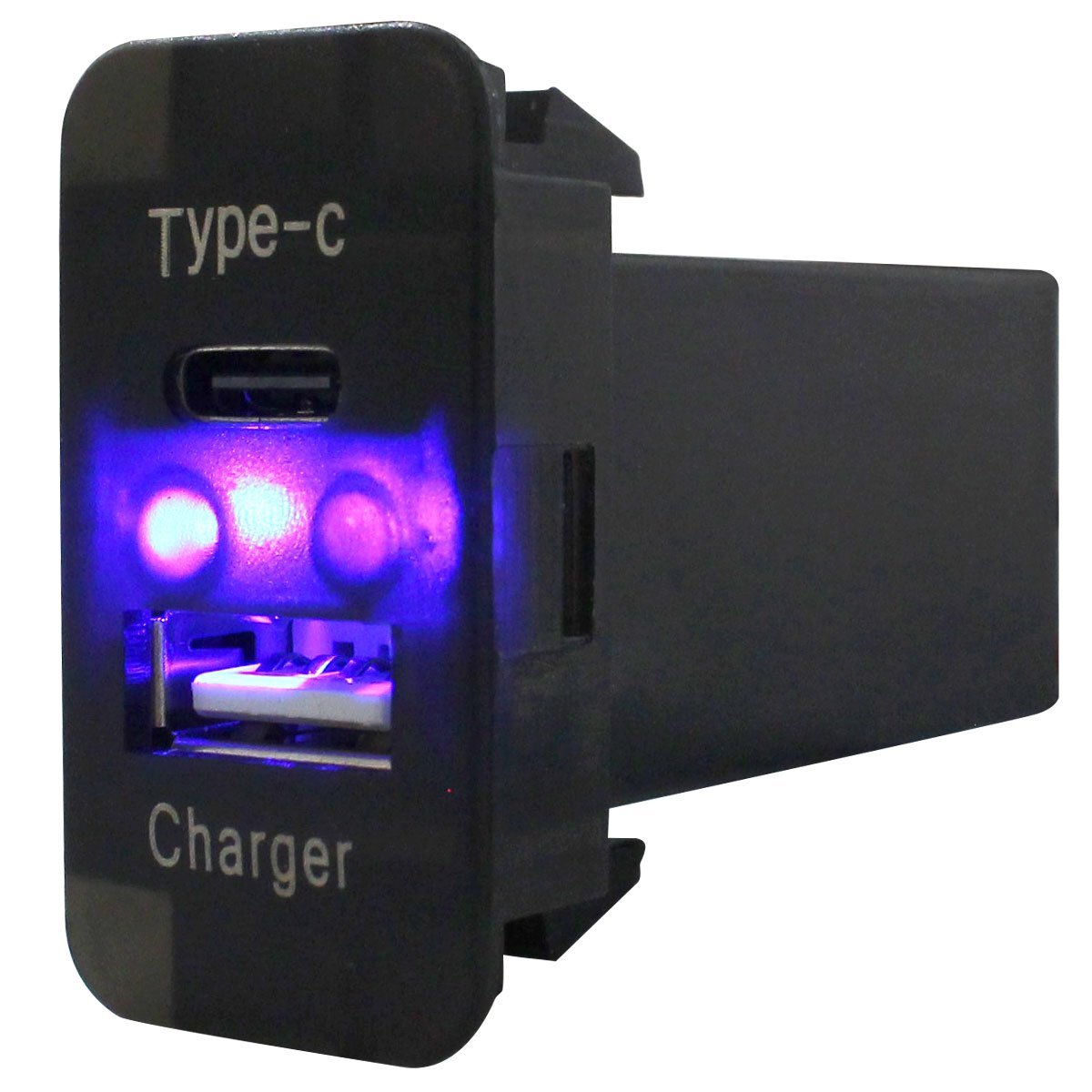 フレアクロスオーバー HA25系 HA36S H26.1~ LED/ブルー USB Type-C タイプC ポート 充電 QC3.0 12V パネル スイッチホールカバー拍卖