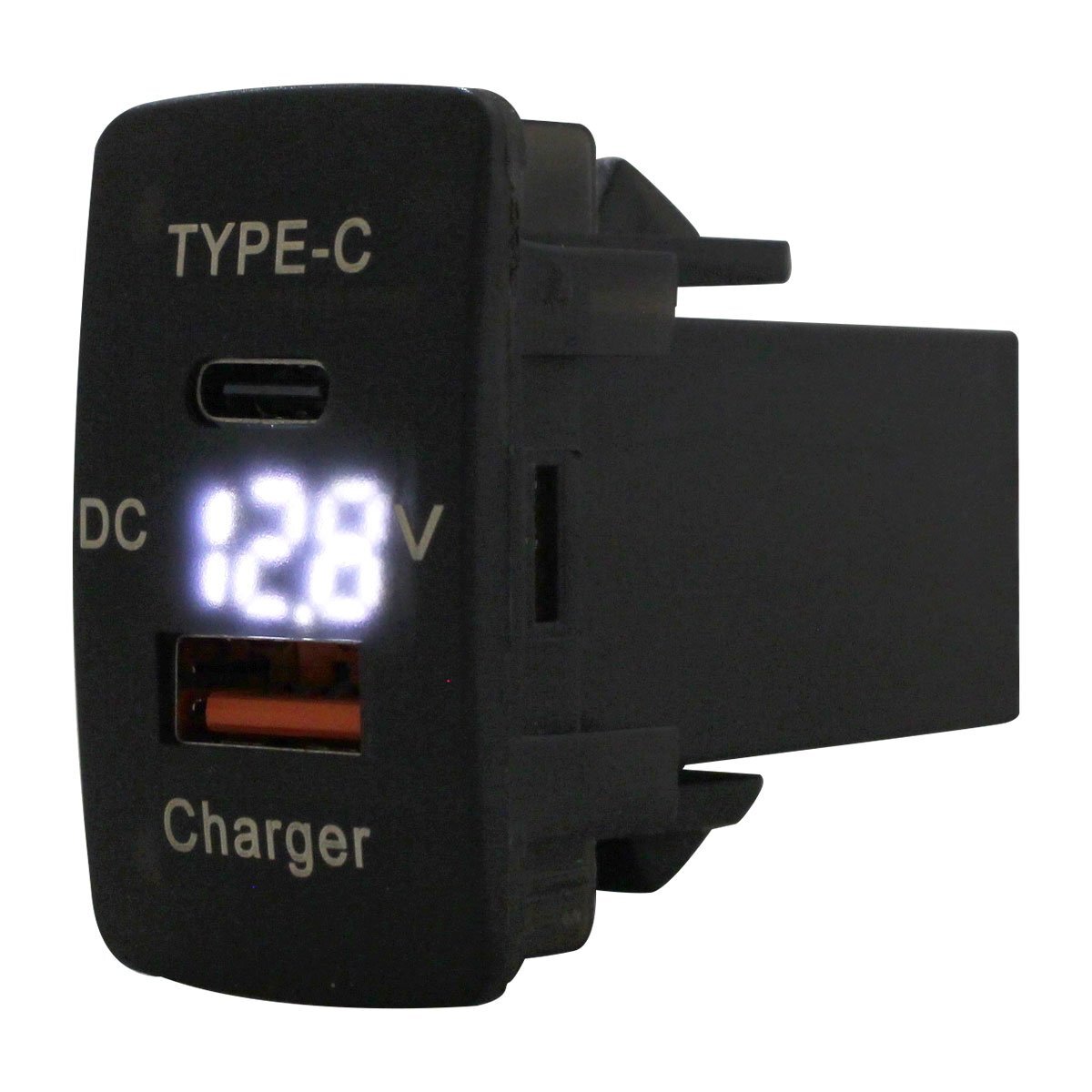 ホンダA ゼスト JE1 JE2 H18.3~H24.11 LED:ホワイト 電圧計 USB Type-C タイプC ポート QC3.0 充電 12V 増設 スイッチホールカバー拍卖