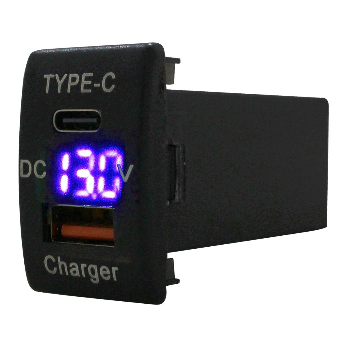 スズキA』ラピュタ HP11/22系 H11.3~H18.1 LED:グリーン 電圧計 USB Type-C タイプC ポート QC3.0 充電 12V スイッチホールカバー拍卖