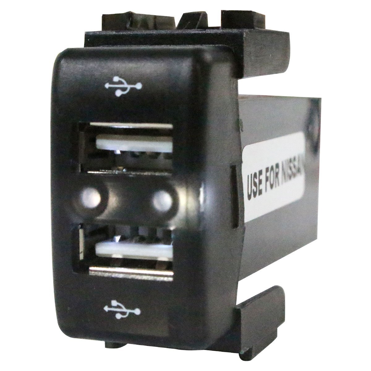 『ニッサンA』 ジューク F15 H22.6~現在 LED/ホワイト 新設2口 USBポート 充電 12V 2.1A 増設 パネル USBスイッチホールカバー 電源拍卖