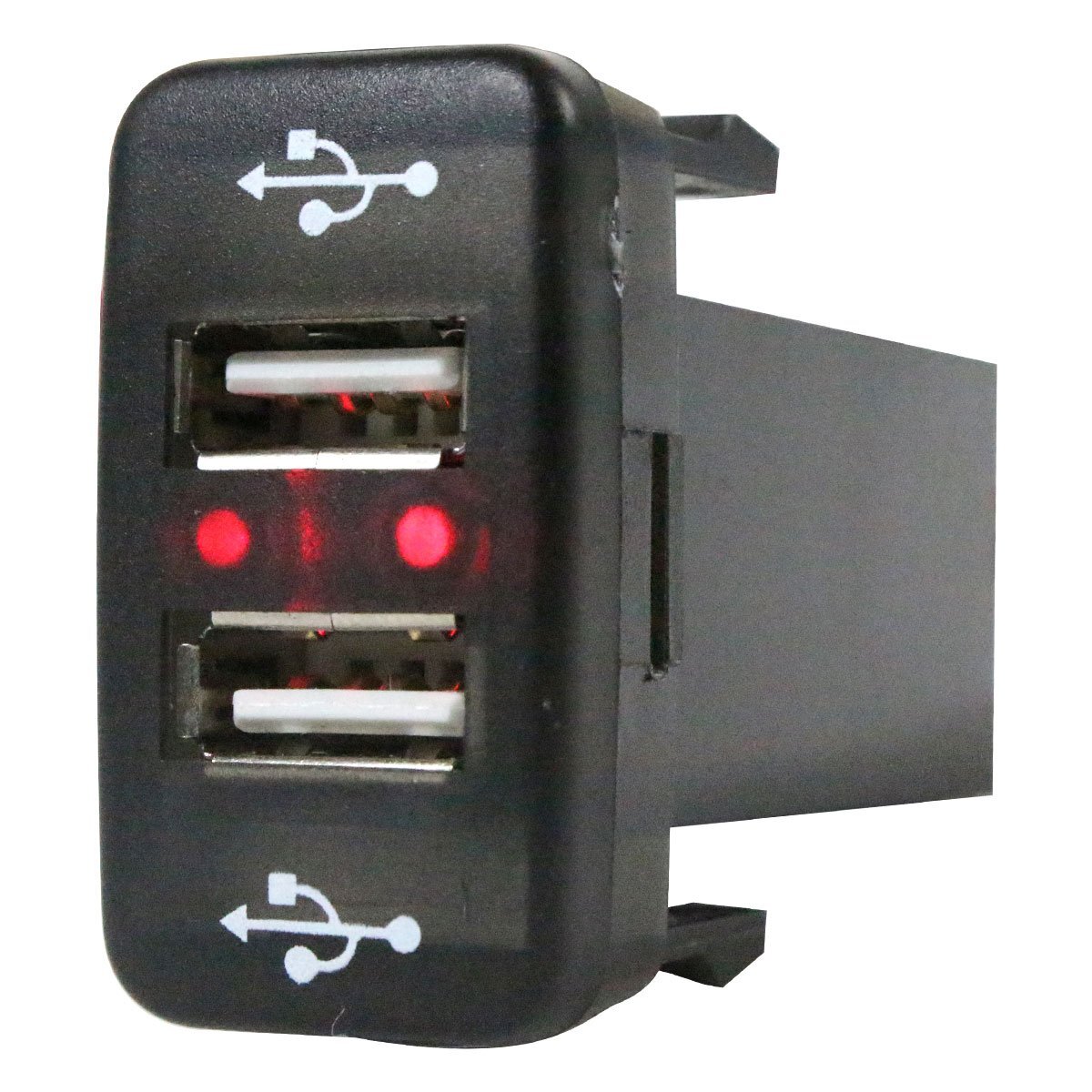 トヨタB カルディナ AZT/ST/ZZT240系 H14.9~H19.5 LED/レッド 2口 USBポート 充電 12V 2.1A増設 パネル USBスイッチホールカバー 電源拍卖