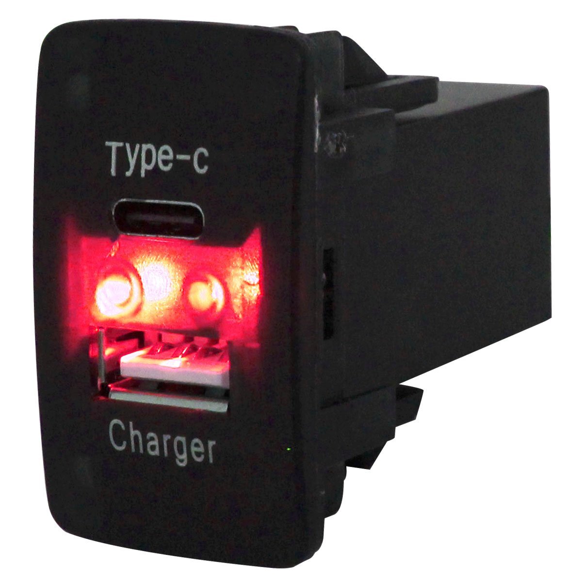 ホンダA オデッセイ RB3 RB4 H20.11~H25.11 LED/レッド USB Type-C タイプC ポート 充電 QC3.0 12V パネル スイッチホールカバー拍卖