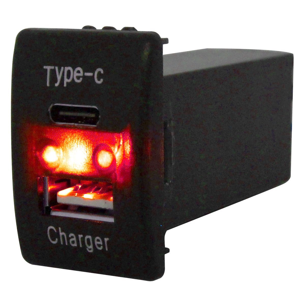 【送料220円】ラピュタ HP11/22系 H11.3~H18.1 LED/レッド USB Type-C タイプC ポート 充電 QC3.0 12V パネル スイッチホールカバー拍卖