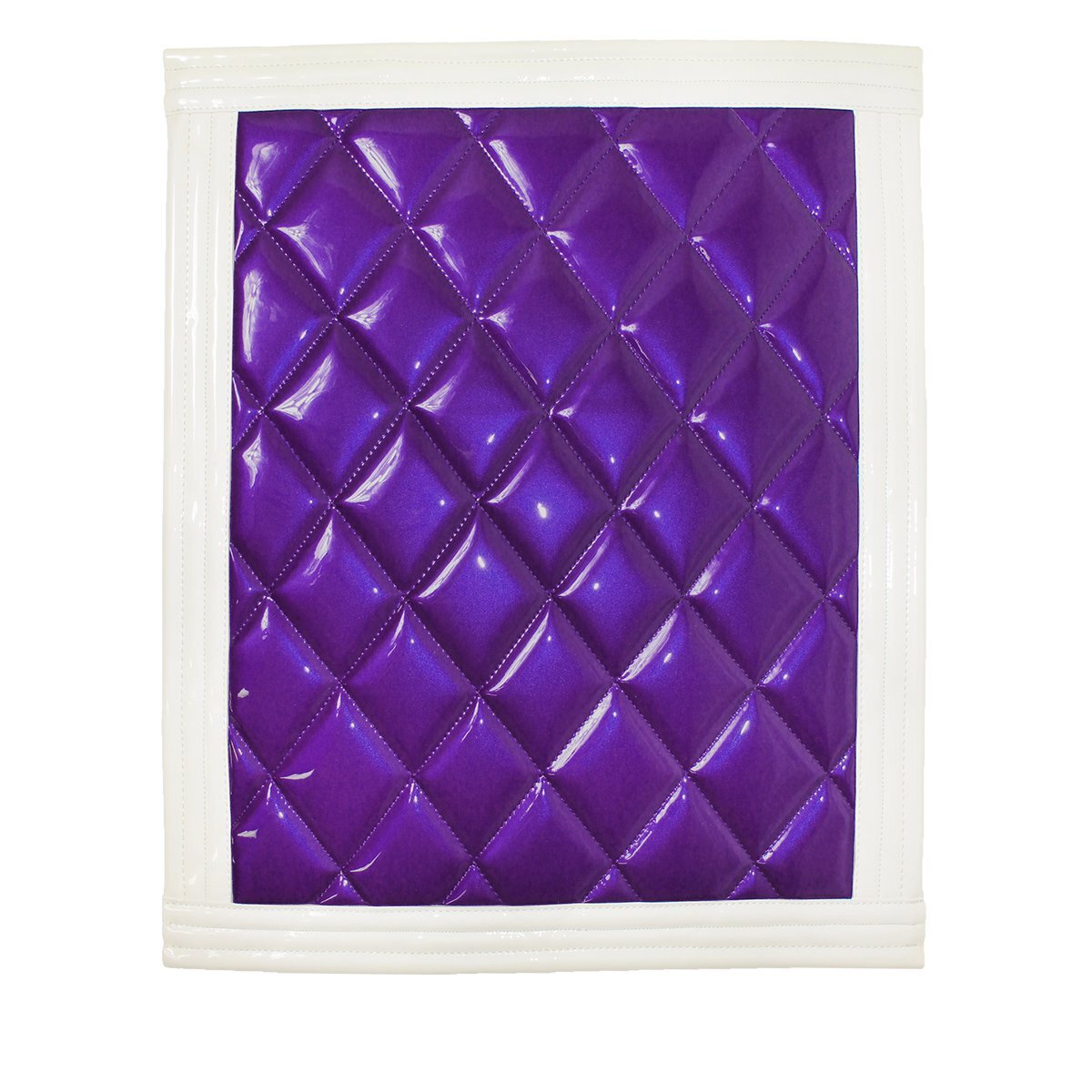 トラック 泥除け マット マッドフラップ 500mm×600mm 50cm×60cm ホワイト×パープル 白縁 白フチ 紫 泥よけ マッドガード拍卖