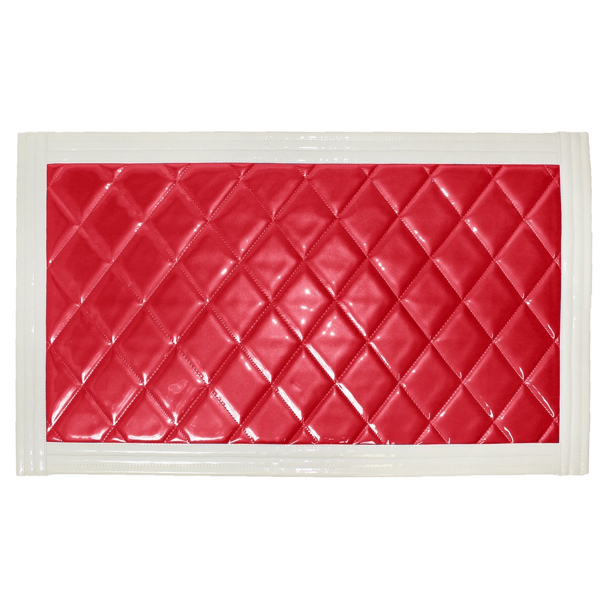 トラック 泥除け マット マッドフラップ 860mm×500mm 86cm×50cm ホワイト×レッド 白縁 白フチ 赤 泥よけ マッドガード拍卖