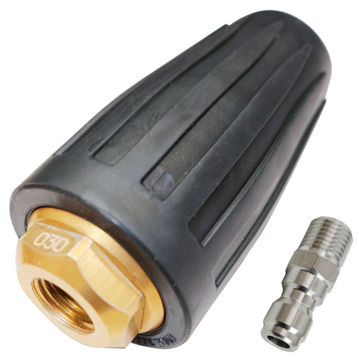 【送料380円】030穴 11.4L(分) ターボノズル 回転ノズル 高圧洗浄機 4000 psi ワンタッチ カプラー 1/4 錆 泥 船舶 貝 船底 レストア 強力拍卖
