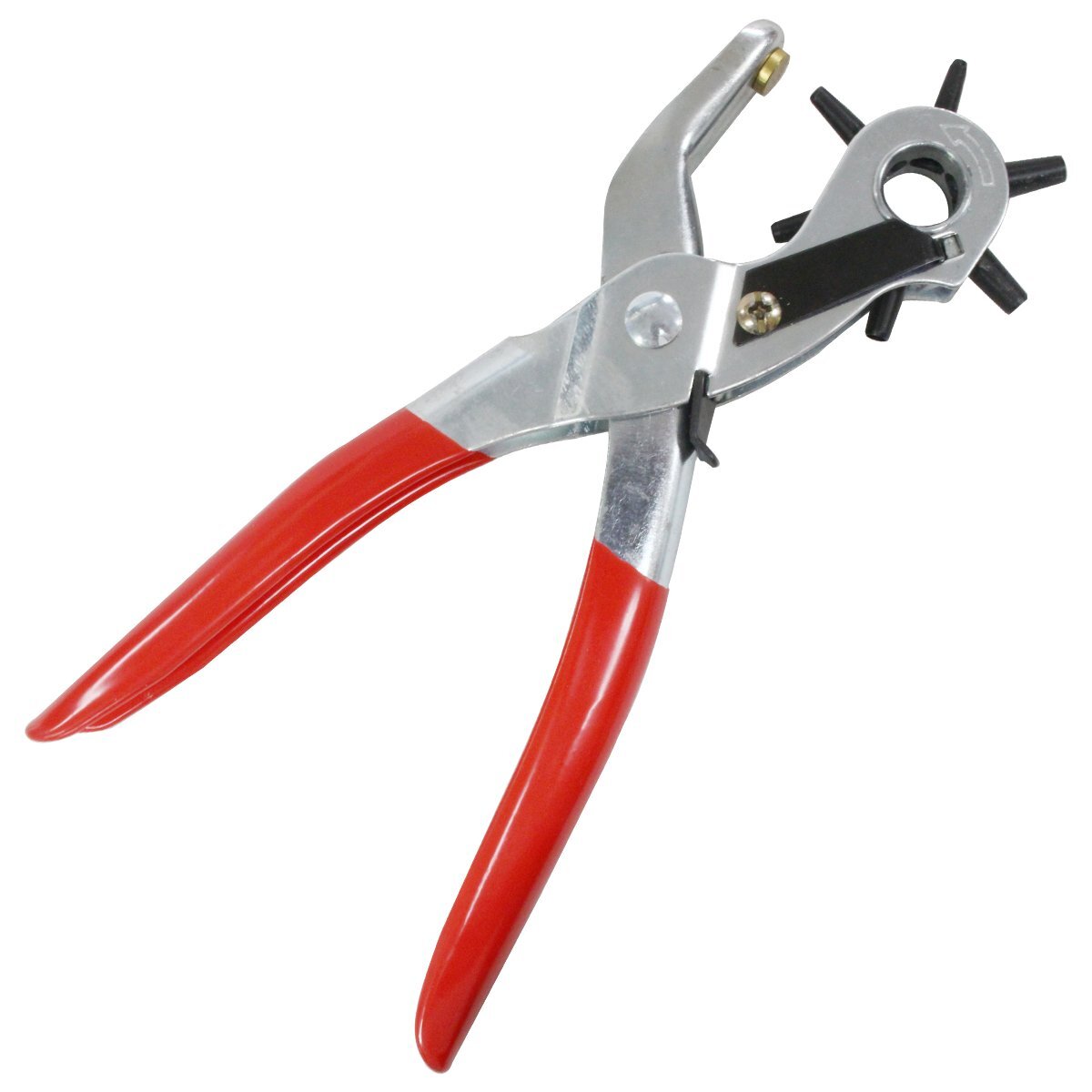 6段階 2mm/2.5mm/3mm/3.5mm/4mm/4.5mm 穴あけパンチ レザークラフト ハンディタイプ 穴あけ機 回転式 穴あけポンチ 革 革細工 便利グッズ拍卖