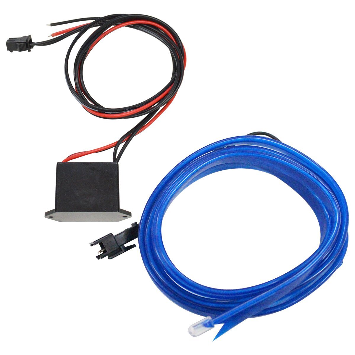 『全長1m 青/ブルー』有機ELチューブ 変形/カット可能 ネオン ワイヤー モール 車内用 リブ付き アンビエントライト 100cmライト 100cm拍卖