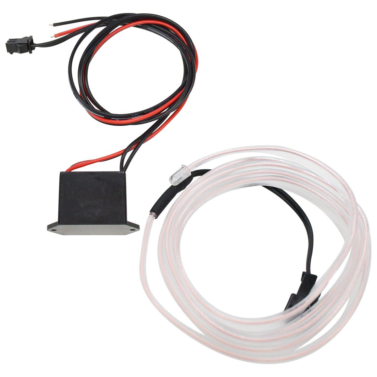 【送料220円】『全長3m 白/ホワイト』有機ELチューブ 変形/カット可能 ネオン ワイヤー モール 車内用 リブ付き アンビエントライト 300cm拍卖