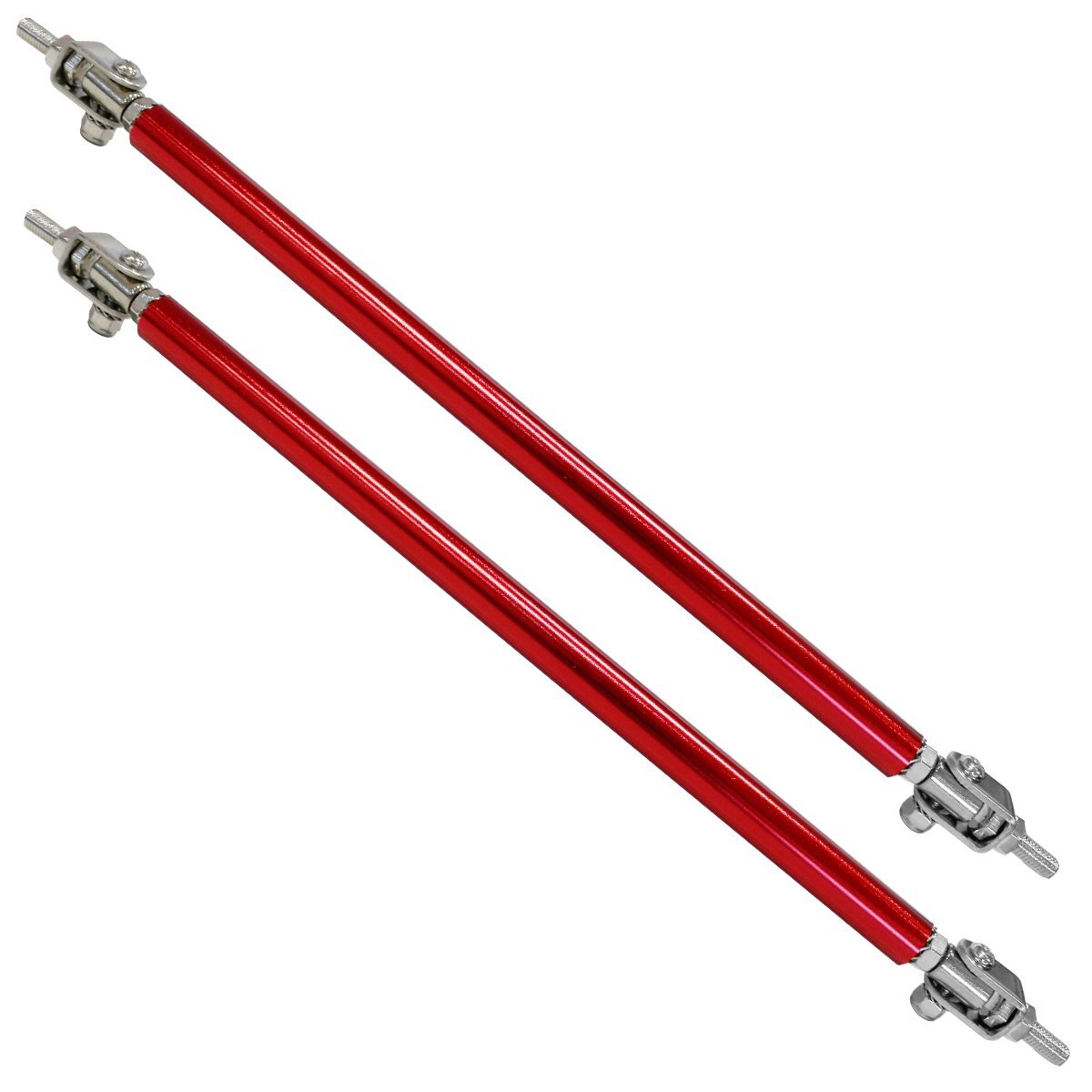『全長278mm-320mm』『赤/レッド』32cm コネクションロッド 2本 ウイング リップ スポイラー 固定 ステー エアロ 調整式拍卖