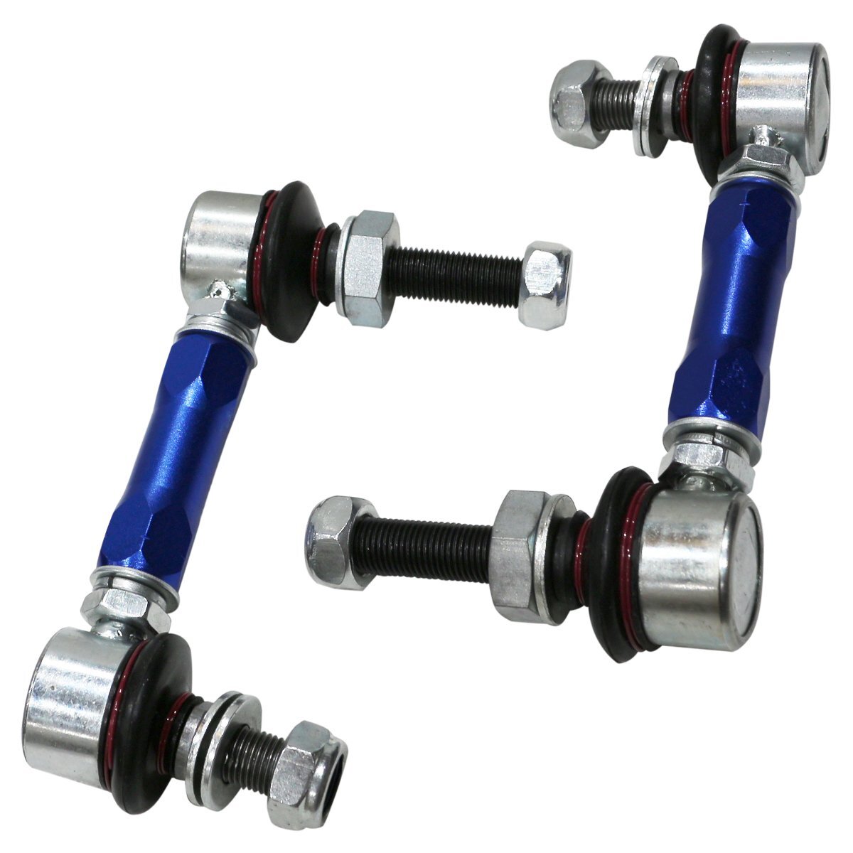 プリウス ZVW50 ZVW51 リア ブルー/青 調整式 スタビライザーリンク 左右セット拍卖