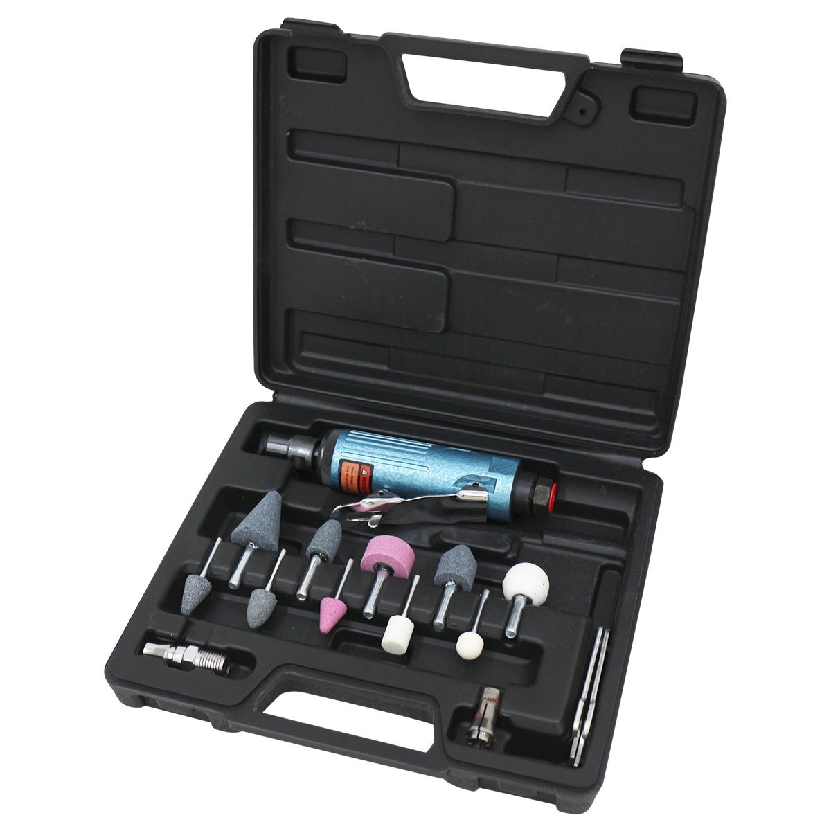 エアー リューター セット 25000rpm 回転 シャンク 砥石 10種 付き グラインダー サビ取り 面取り 研磨 エア ルーター 工具拍卖