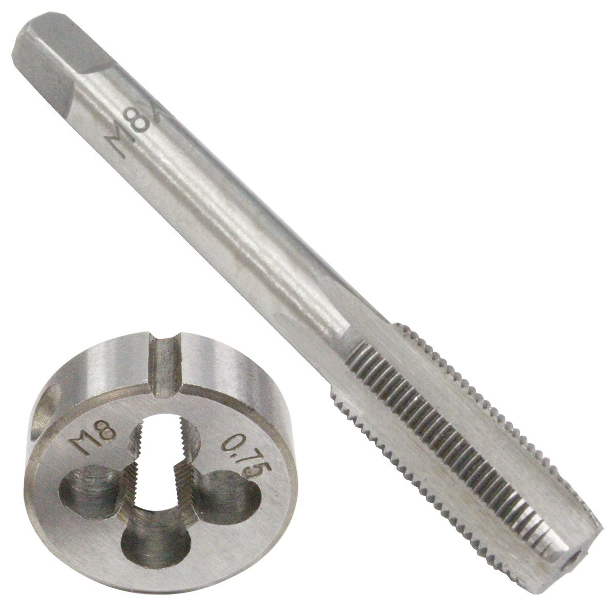 『M8×P0.75』タップダイス セット 目立て ネジ 山 修正 めねじ 再生 ねじ 穴 修復 補強 耐久性向上 雌ネジ 補修 工具 キット拍卖