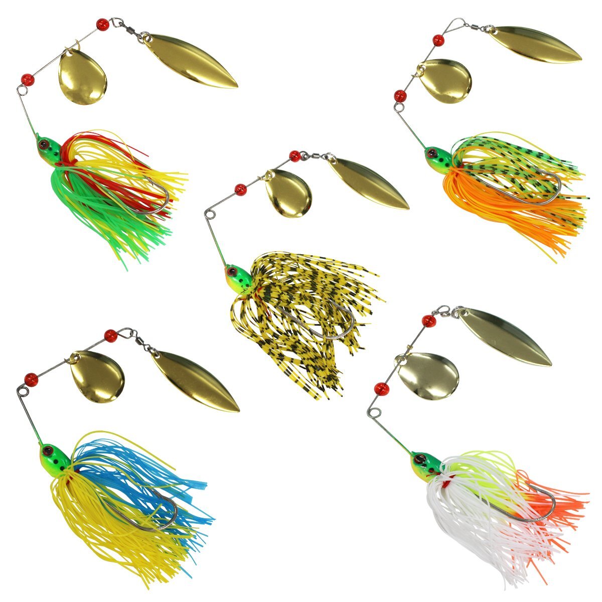 『5個セット』スピナーベイト ルアーセット ルアー フィッシング 18g 疑似餌 擬似餌 海釣り 川釣り バスベイト ブラックバス拍卖