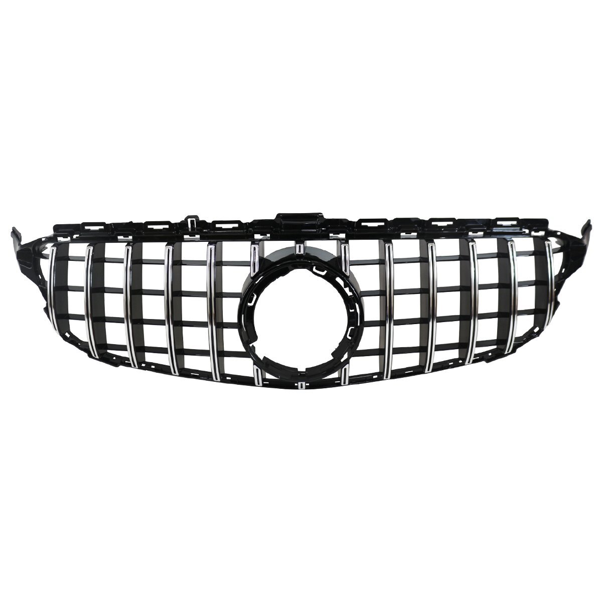 ベンツ Cクラス W205 C205 後期 2019y- パナメリカーナ グリル AMG GTR GT ルック C205 180 200 220d 350e 43 カメラ無 黒/銀拍卖