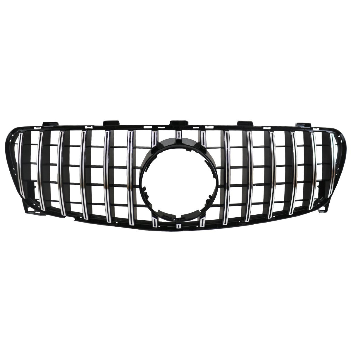 ベンツ GLAクラス X156 後期 パナメリカーナ グリル AMG GTR GT ルック スタイル GLA 180 220 45 2017-2019年 フィン 黒/銀拍卖