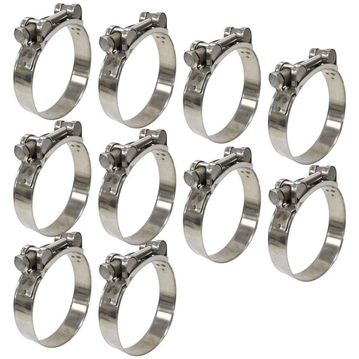 強力 Tボルトクランプ 10個セット マフラーバンド 92-97mm ホース バンド ステンレスマフラークランプ拍卖
