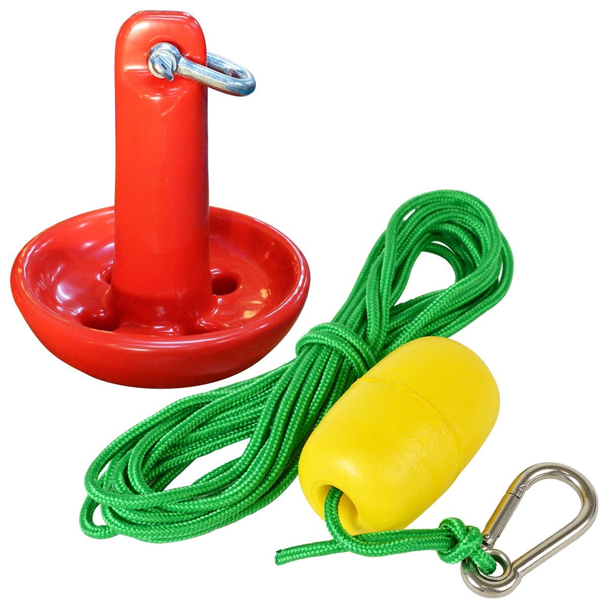 『ロープ アンカー セット』マッシュルームアンカー 10LBS 4.5kg 赤/レッド フロート/ロープ/フック付!ジェットスキー 船拍卖