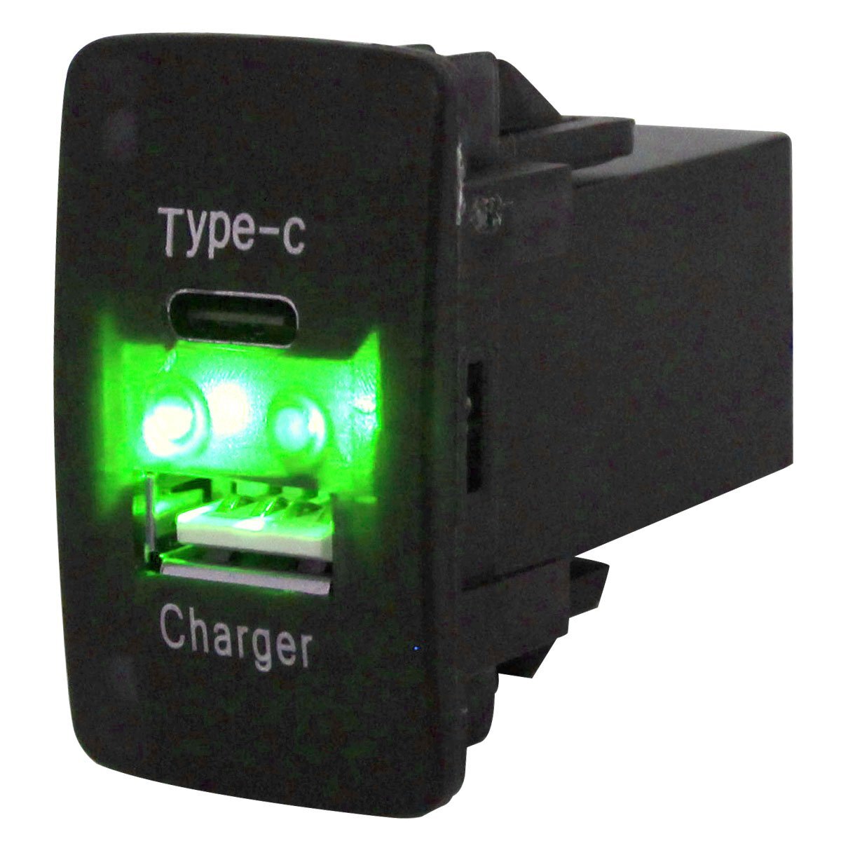 【送料220円】ホンダA インサイト ZE2/3 H21.2~ LED/グリーン USB Type-C タイプC ポート 充電 QC3.0 12V パネル スイッチホールカバー拍卖