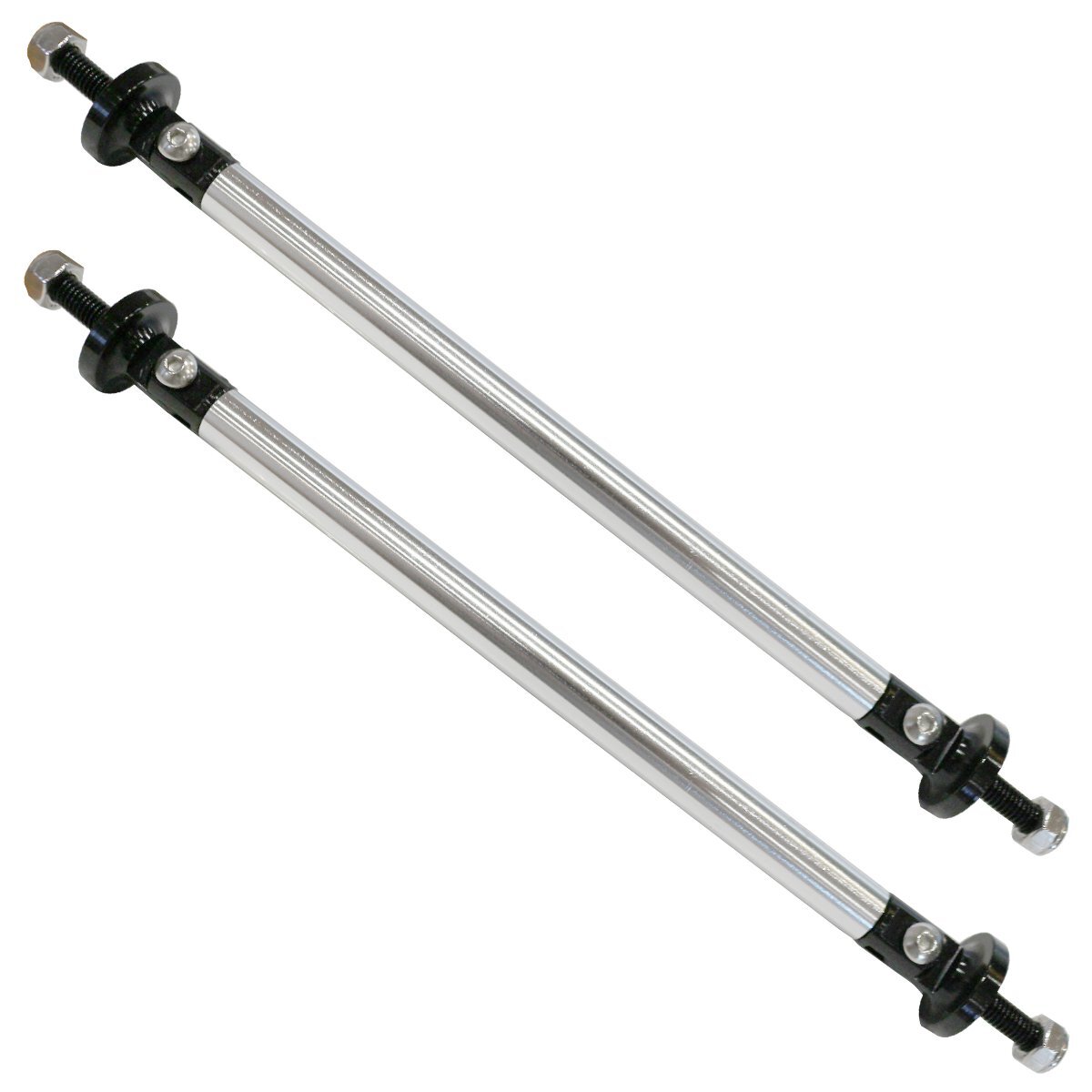 『タイプB:145mm』汎用 コネクションロッド 2本 GTウィング 固定 黒/ブラック ステー ブルー リップスポイラー フロントバンパー エアロ拍卖