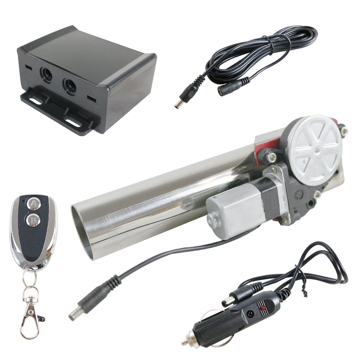 『内径48mm 2インチ』汎用 電動 可変バルブ キット マフラー サウンド コントロール 制御 リモコン付き パイプ 排気 カット拍卖