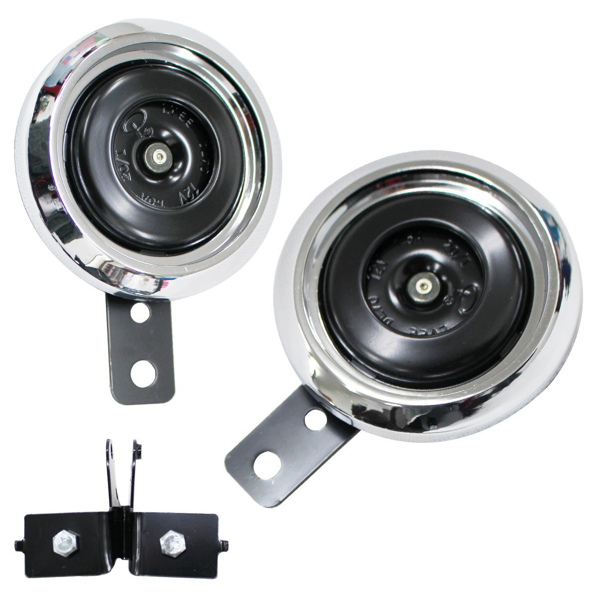 純正風 12V ダブルホーン ステー付 バイク ATV バギー 他 汎用 CB1300SF ビラーゴ125 GSX1400 Z750FX CB1000SF ルネッサ ボルティー拍卖