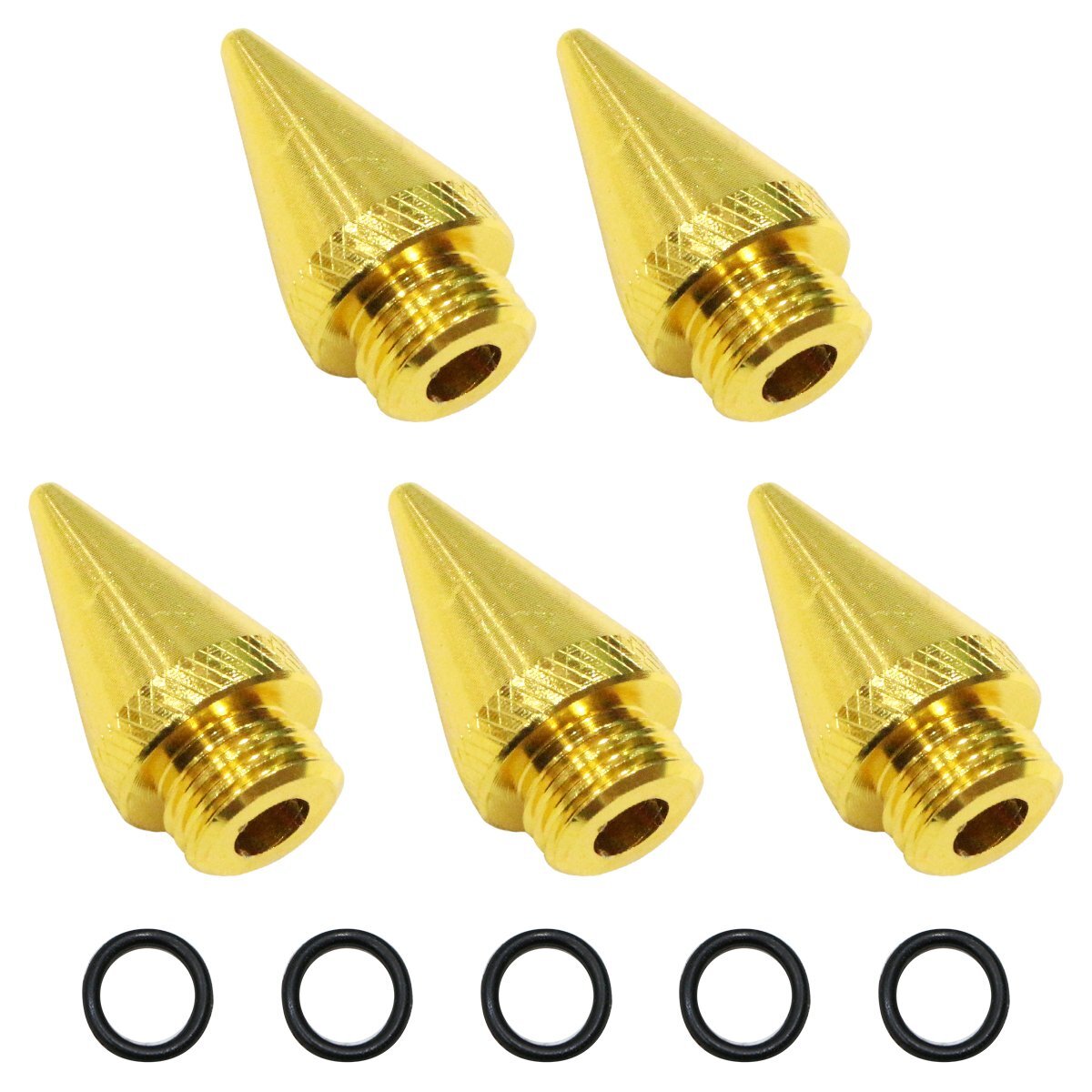 『M14×P1.5』USDM JDM スパイク ナット用 ヘッド スタッズ とんがり ゴールド レーシングナット アルミ ホイールナット ドレスアップ拍卖