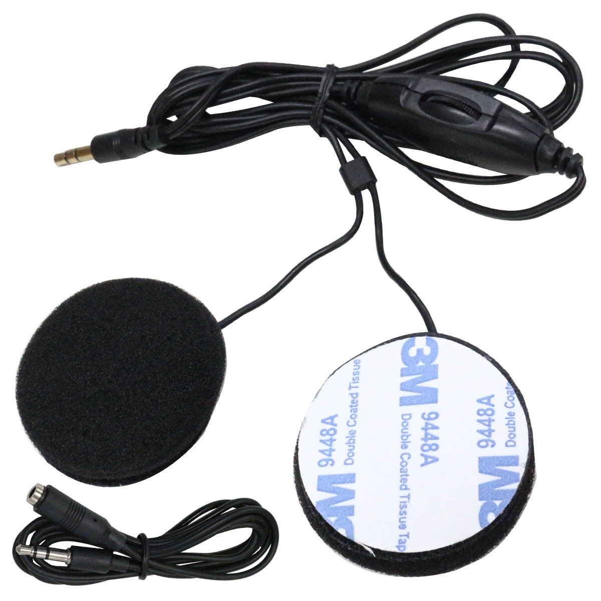 ヘルメット用 イヤホンマイク 音量調整付き ボリューム調整 ヘッドホン インカム スピーカー バイク用 イヤホン ハンズフリー拍卖