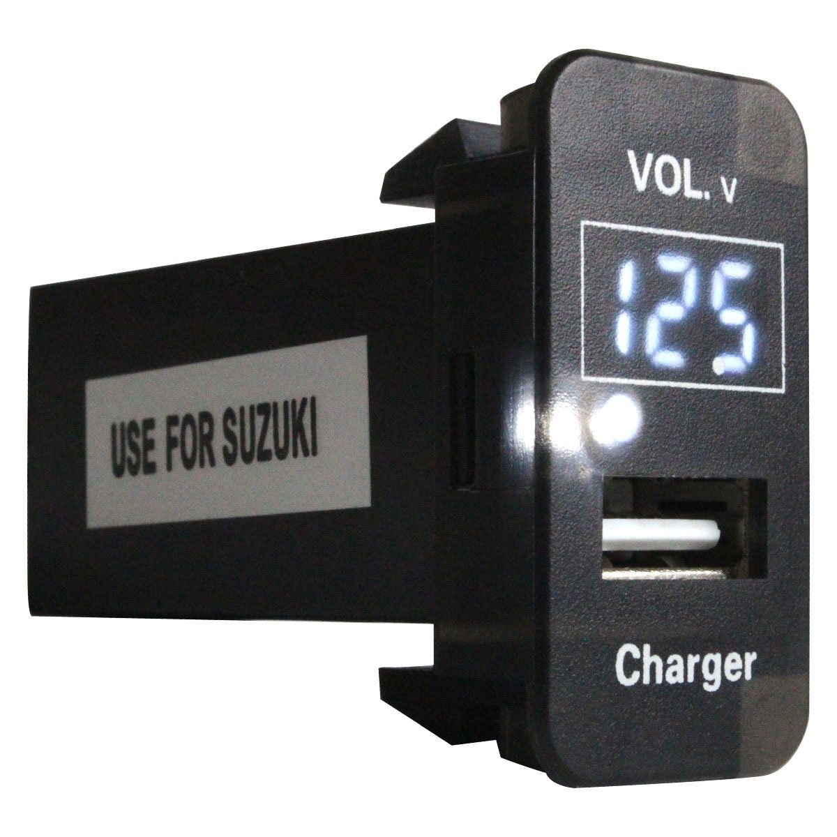 フレアクロスオーバー HA25系 HA36S H26.1~ LED発光:ホワイト 電圧計表示 USBポート 充電 12V 2.1A 増設 パネル USBスイッチホールカバー拍卖