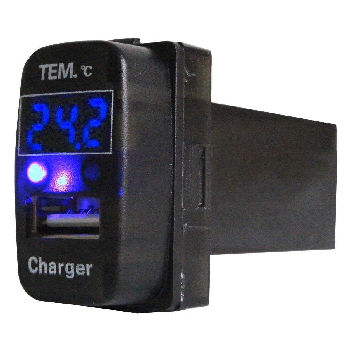 『ミツビシA』 グランディス NA4W LED/ブルー 温度計+USBポート 充電 12V 2.1A 増設 パネル USBスイッチホールカバー 電源拍卖