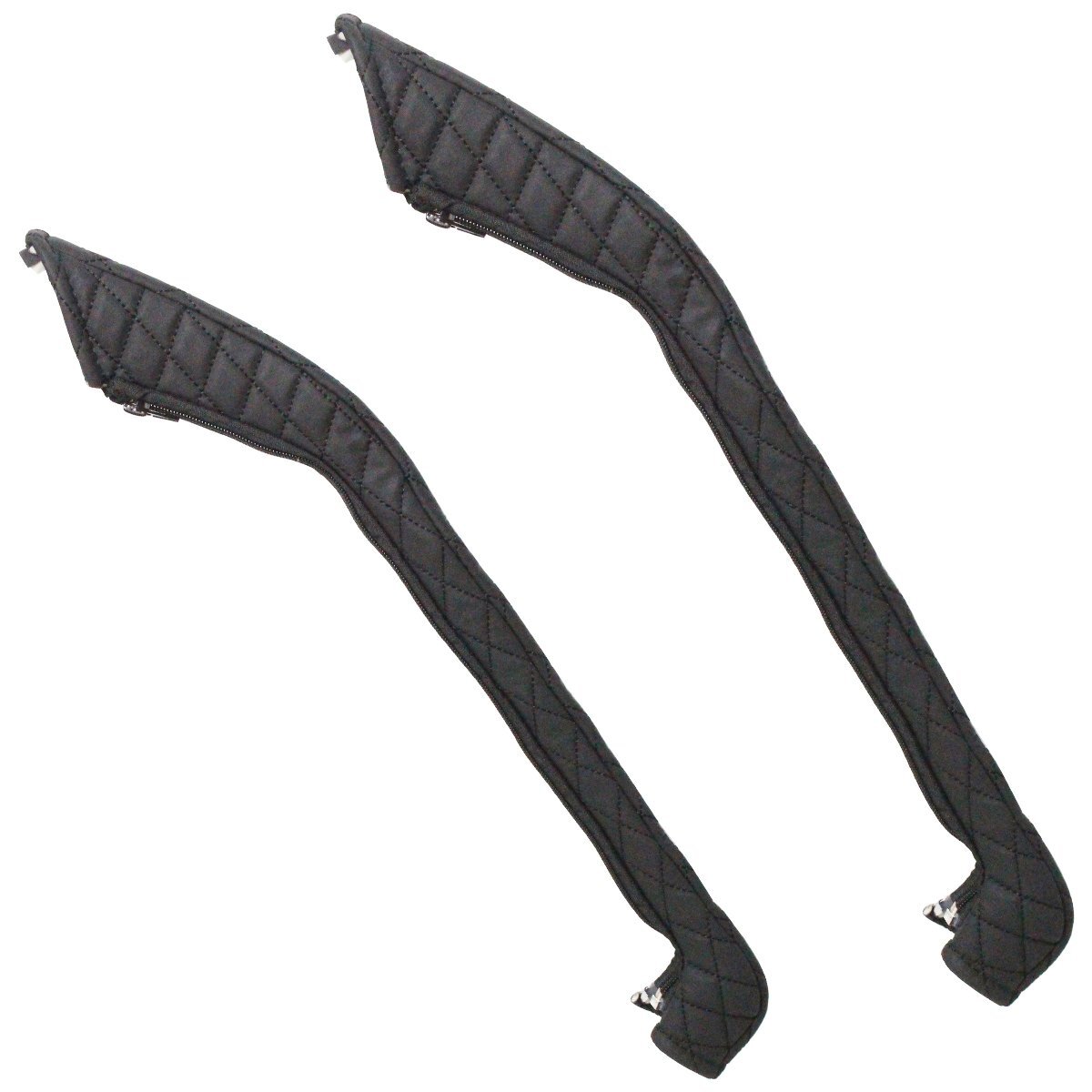 UD クオン ドアキルトハンドルカバー ベロアブラック モコモコ ヌバック調 マッドブラック 黒 シングルステッチ拍卖