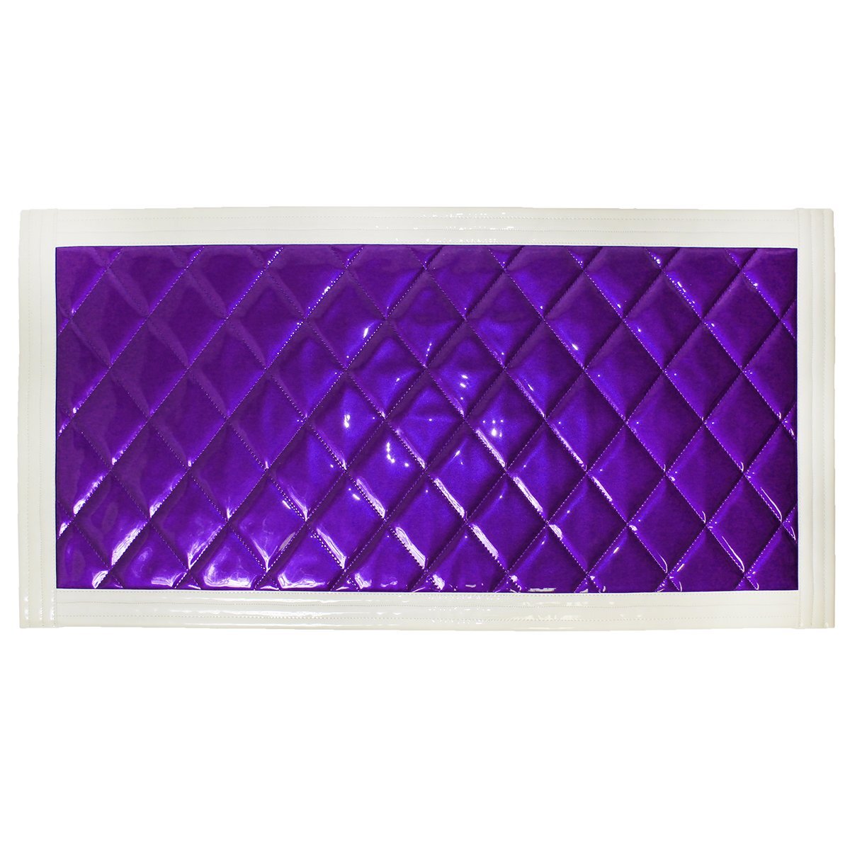 トラック 泥除け マット マッドフラップ 990mm×500mm 99cm×50cm ホワイト×パープル 白縁 白フチ 紫 泥よけ マッドガード拍卖