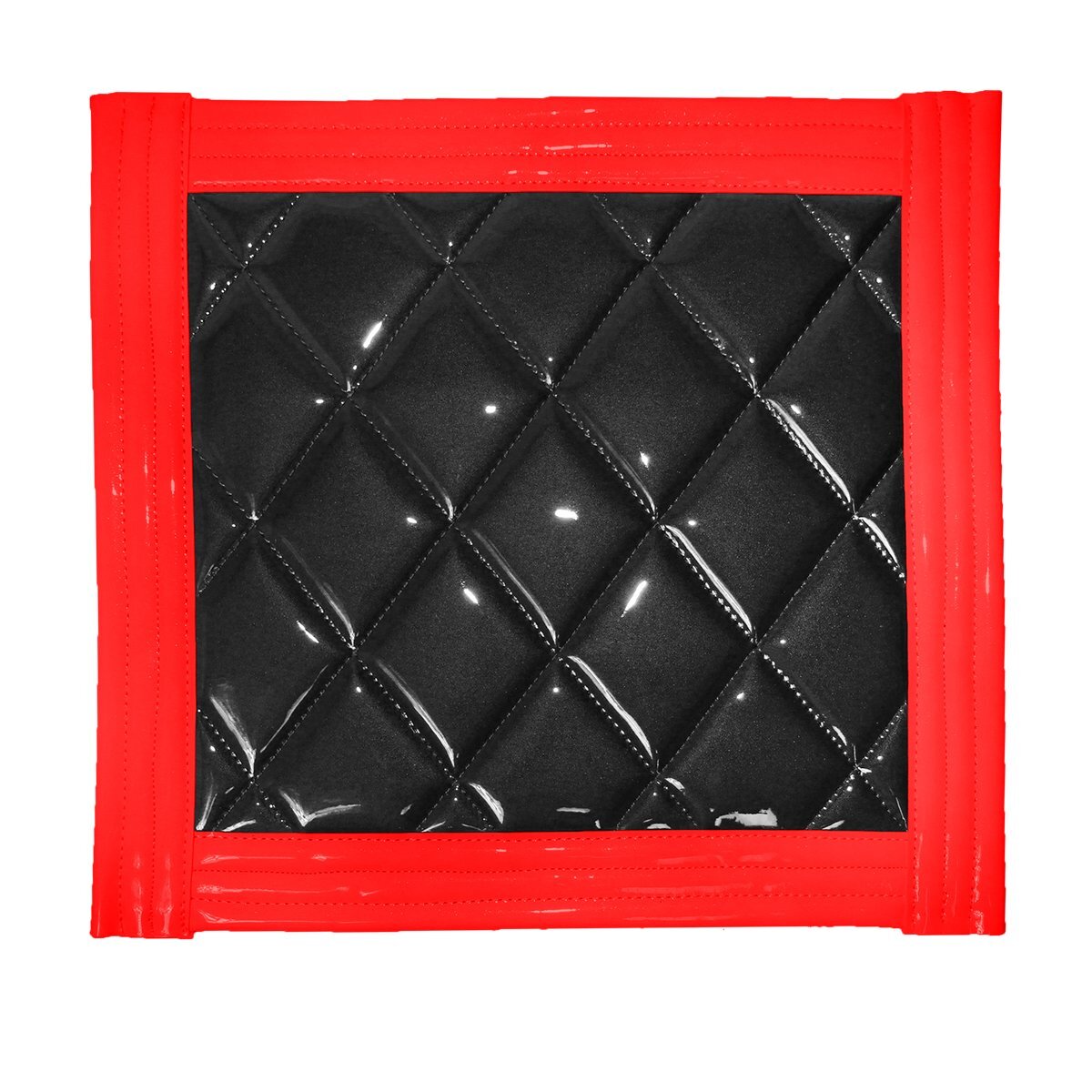 トラック 泥除け マット マッドフラップ 430mm×400mm 43cm×40cm レッド×ブラック 黒 赤 泥よけ マッドガード拍卖