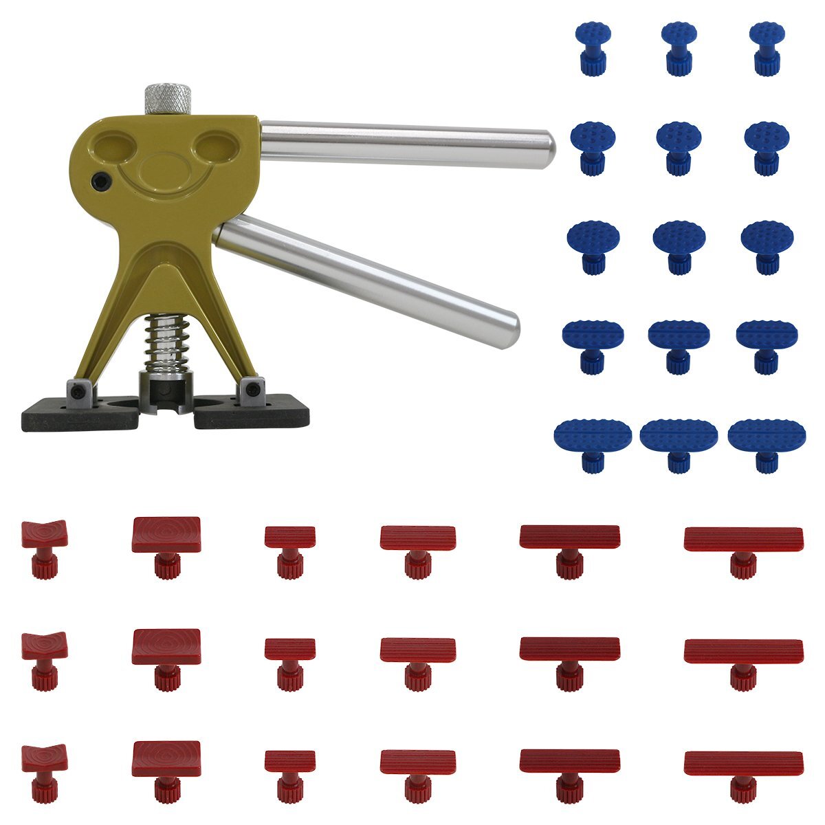 デントリペア ツール キット/セット 車 ヘコミ 凹み 修理 板金 工具 タブ 33pcs デント リフター 引っ張り ブリッジ型拍卖