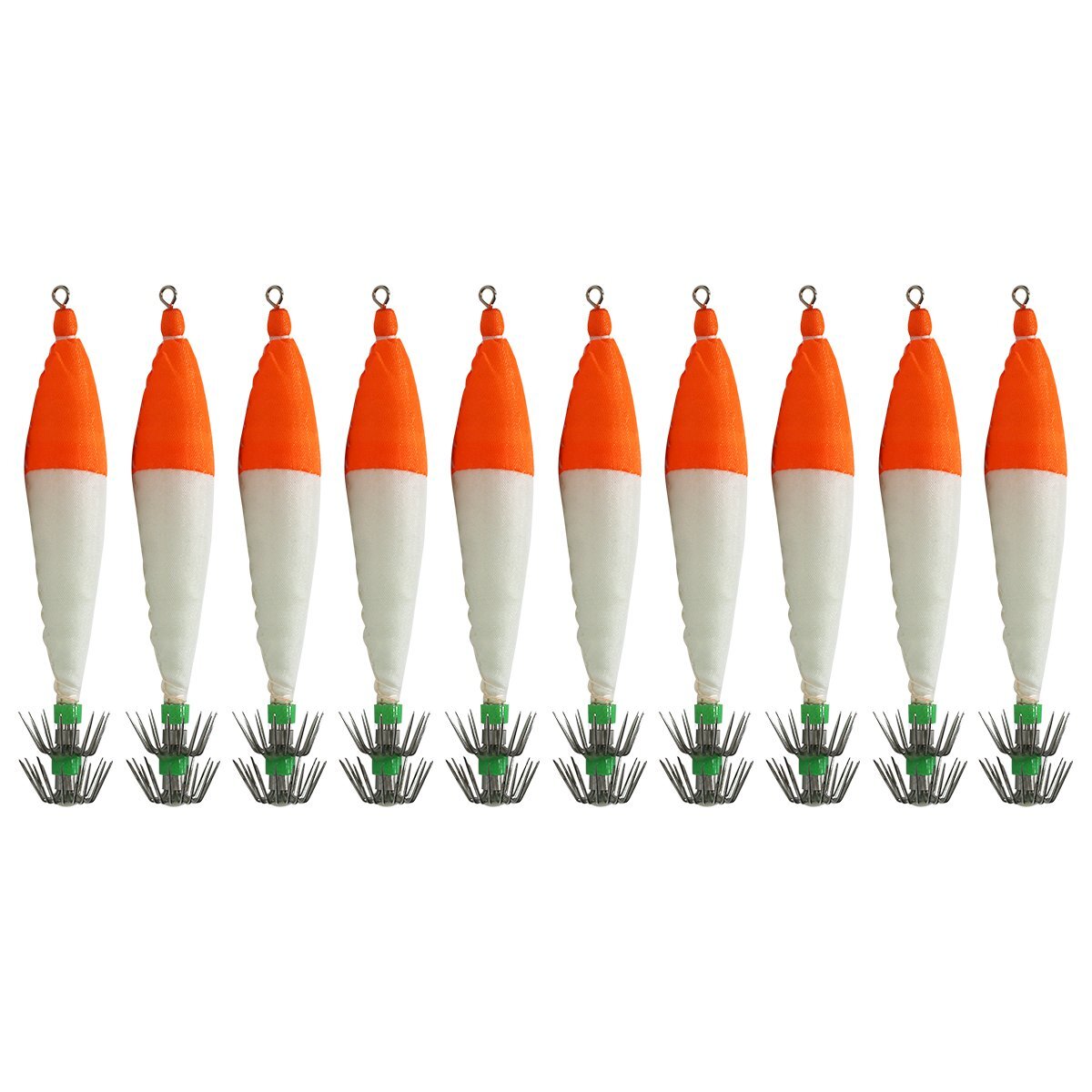 【送料220円】10個set 4号 イカ釣り 夜光浮きスッテ 仕掛け 夜光エギ 4.0号 6g イカルアー エギング 餌木 コウイカ アオリイカ オレンジ 橙拍卖