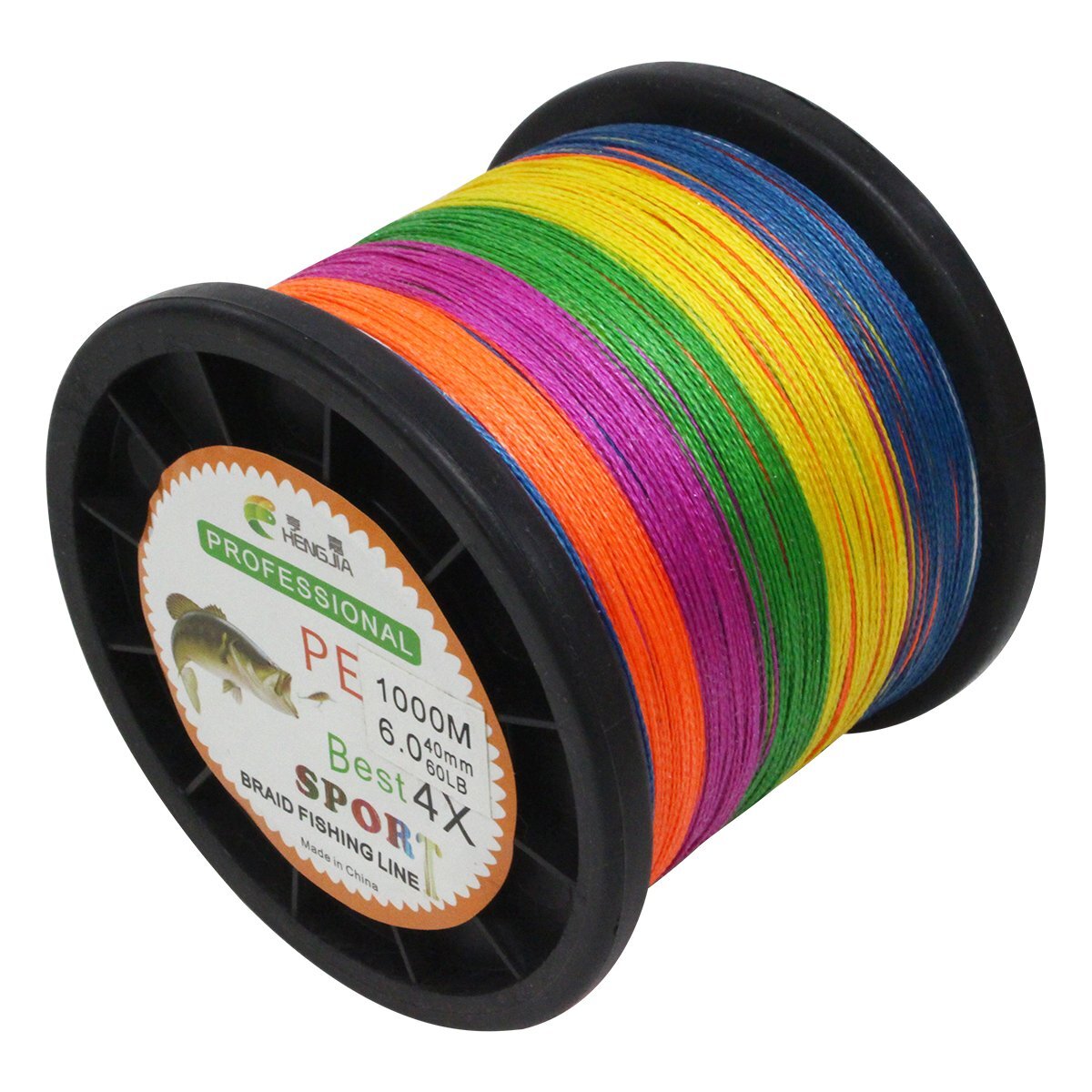 低伸度/高強度 1000m PEライン 6.0号/60lb 5色 マルチカラー MIX 投げ釣り 船釣り エギング ジギング タイラバ ルアー 釣り糸 リール拍卖