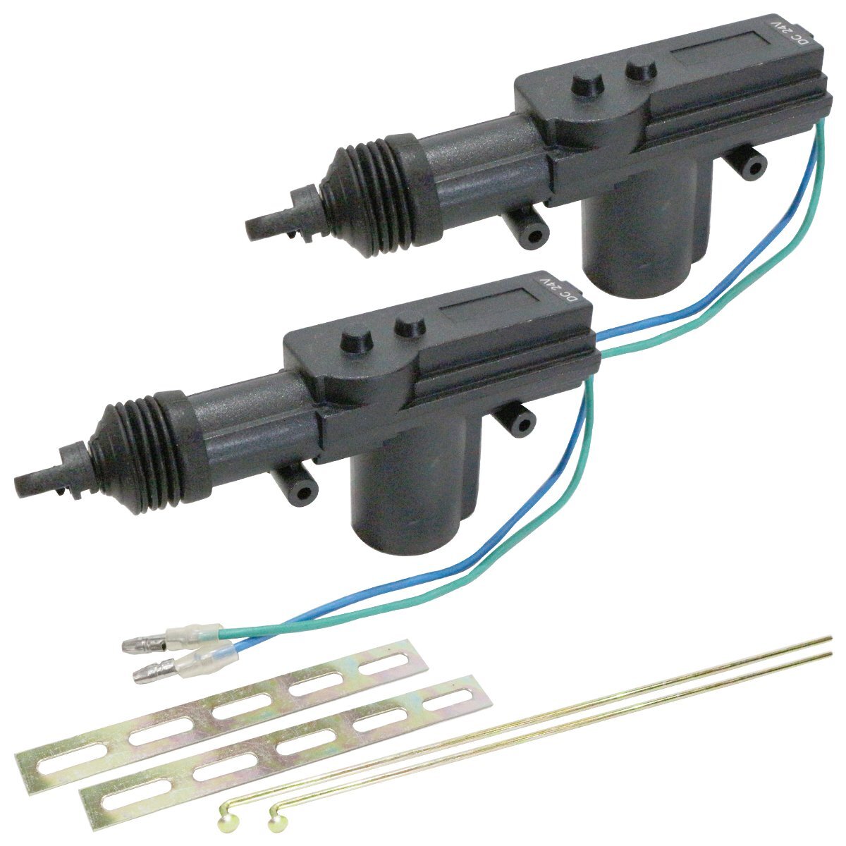 『2個』汎用 2本線 24V ドアロック アクチュエーター キーレスエントリー キーレス ピストル ドア キー ロック モーター 鍵拍卖