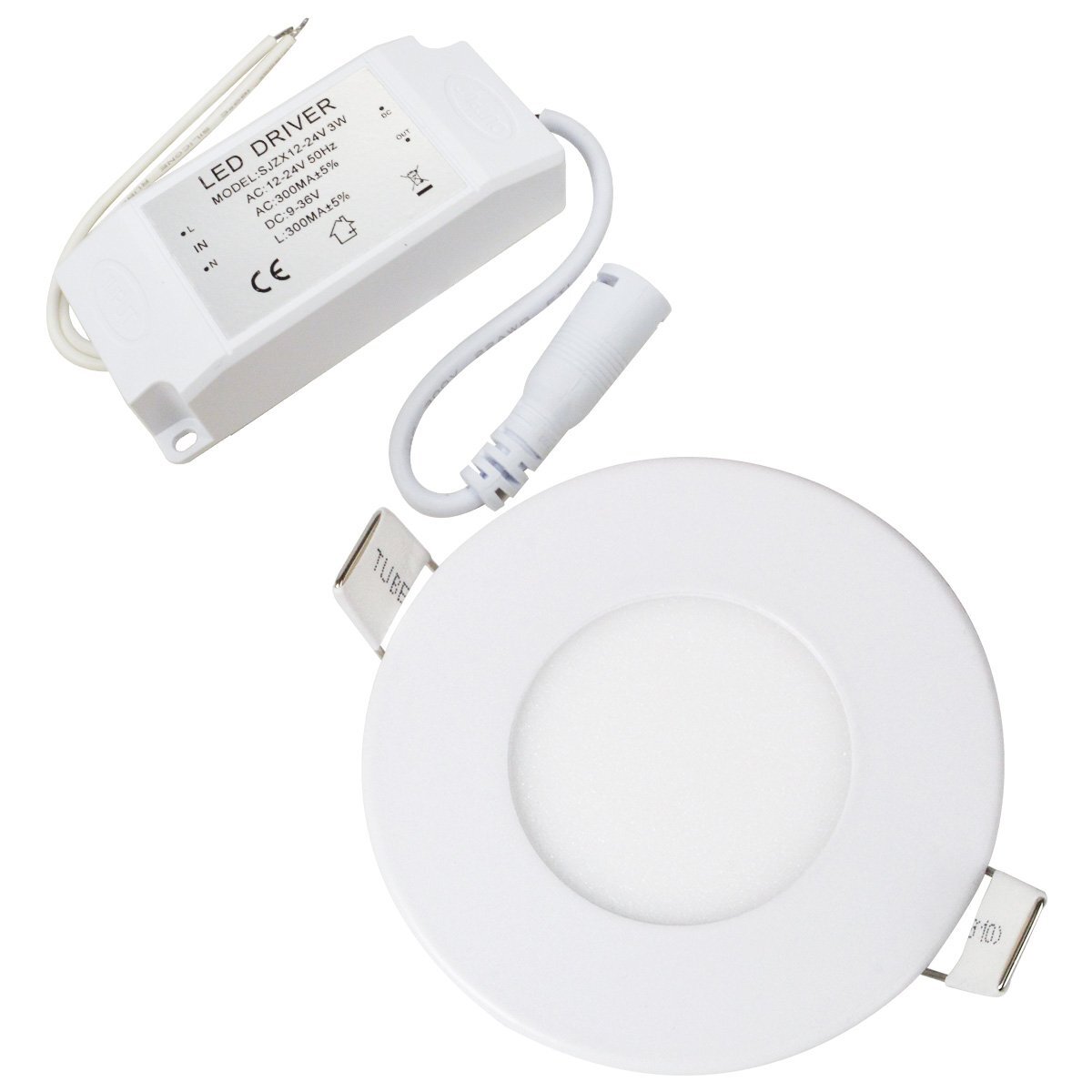 超薄型 LED パネル 3w 12V/24V 照明 6500K ルームランプ 薄型照明 天井 LED照明 パネル照明 キャンピングカー 船 電気拍卖