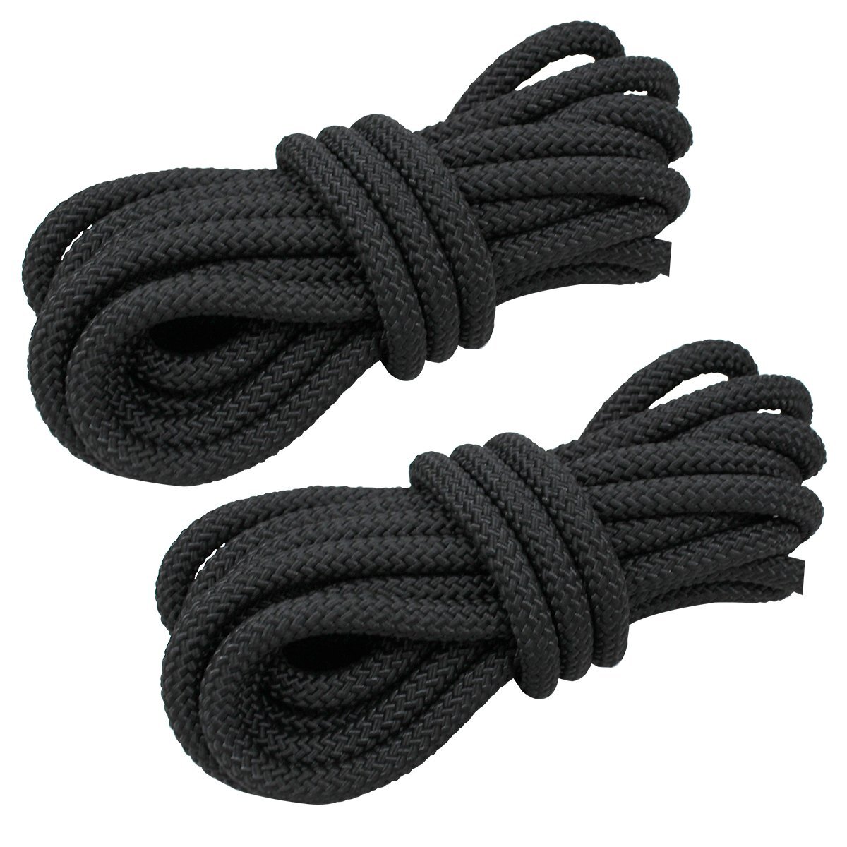 16打 10mm 5m 2本セット 計10m 係留ロープ フェンダーロープ ダブルブレイド 黒/ブラック マリン ロープ 船 係船 10ミリ拍卖
