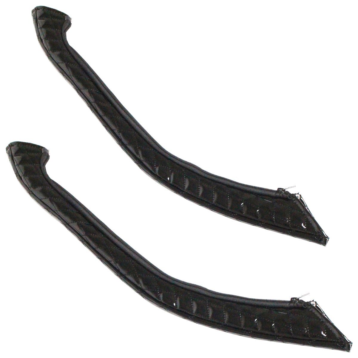 デュトロ/ダイナ ドアキルトハンドルカバー エナメルブラック 艶ブラック 黒 シングルステッチ ダイアカット拍卖