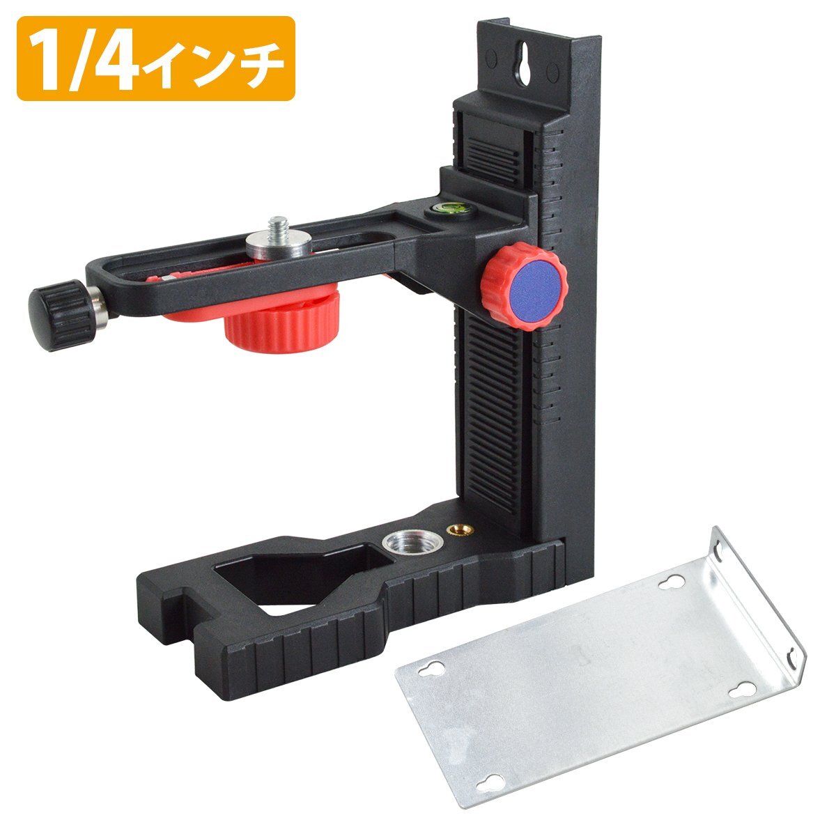 1/4 軽天 ホルダー レーザー 墨出し器 マグネット クランプ ダイヤル式 壁 スタンド 台座 水平器付き 磁石 ネジ規格 1/4 汎用拍卖
